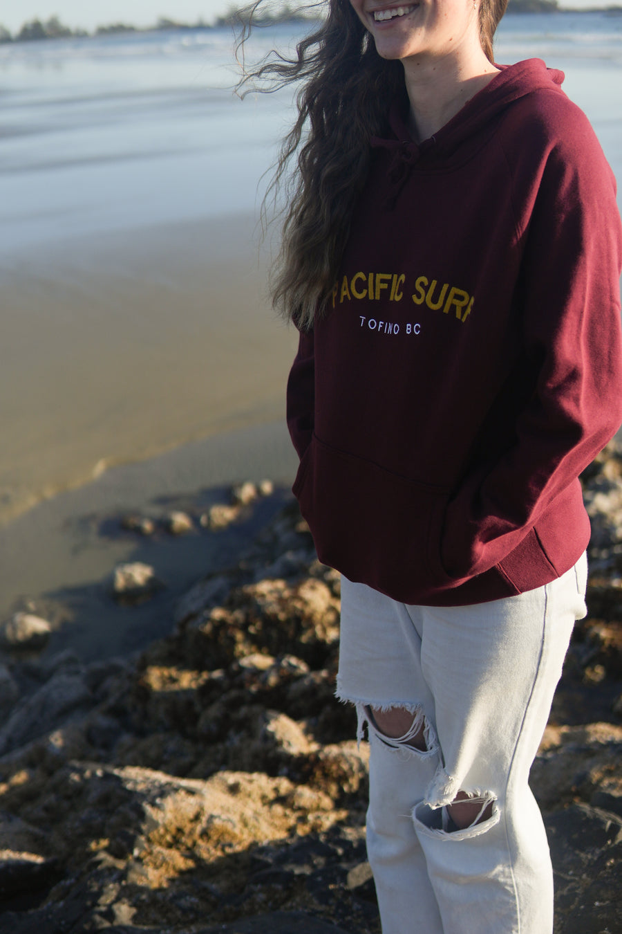 PACIFIC SURF Hoody / Burgundy