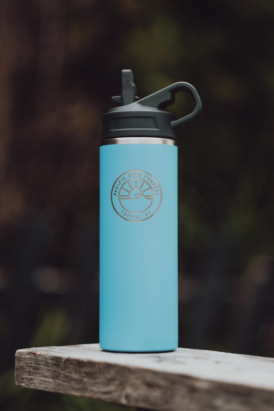 Straw Top Water Bottle / Blue