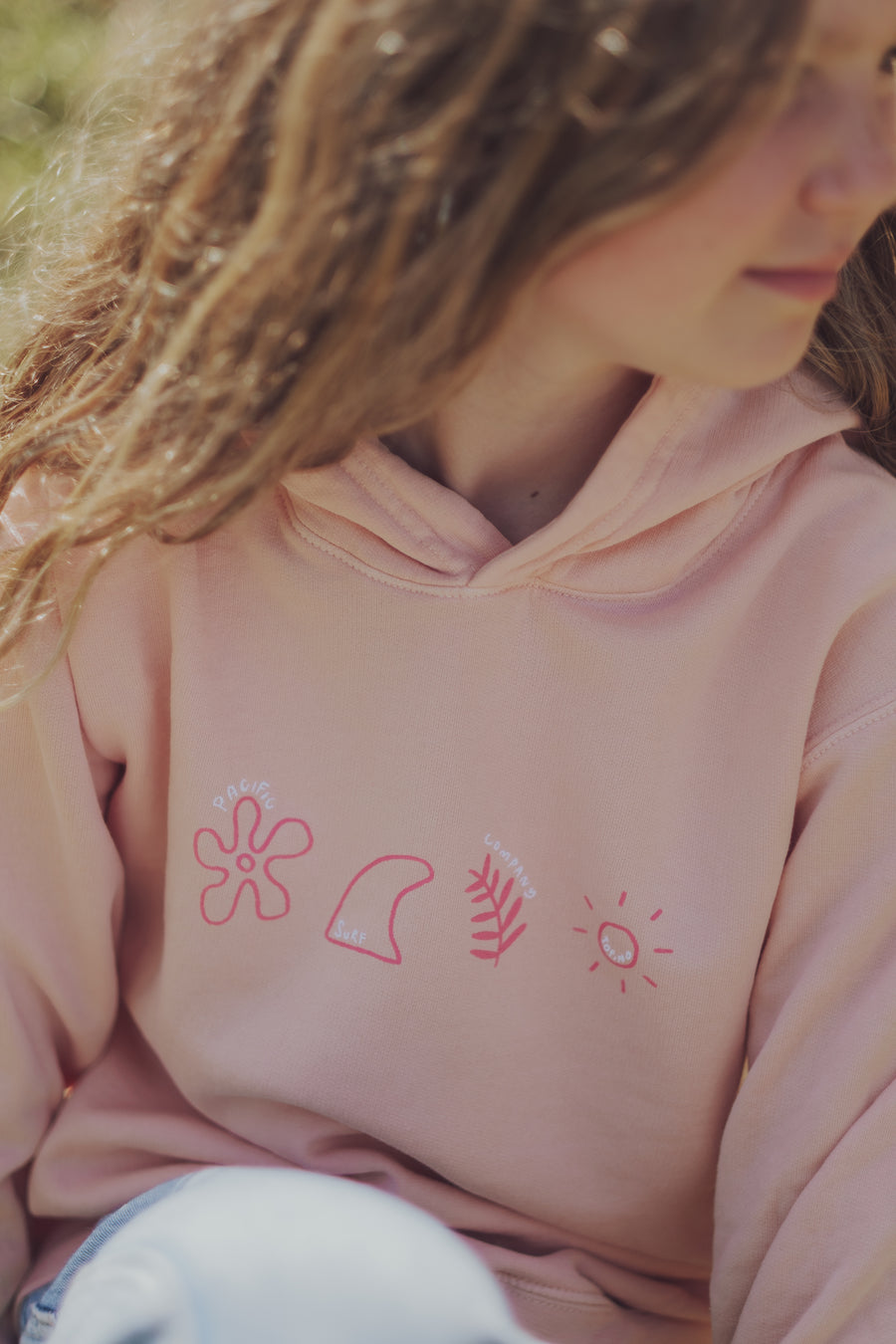 Youth Izzy Symbols Hoody / Peach