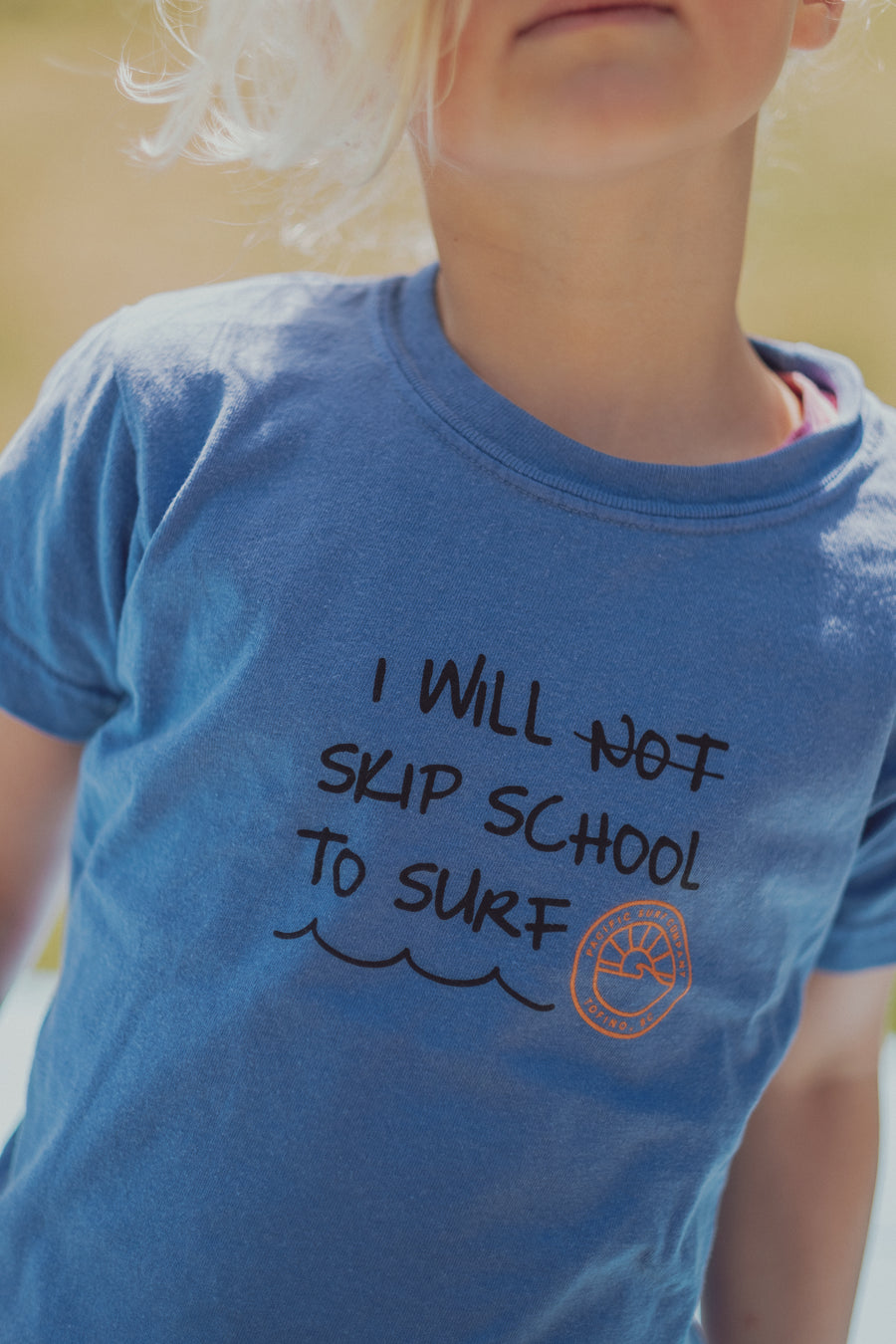 Youth I Will Not Skip School Tee / Flo Blue