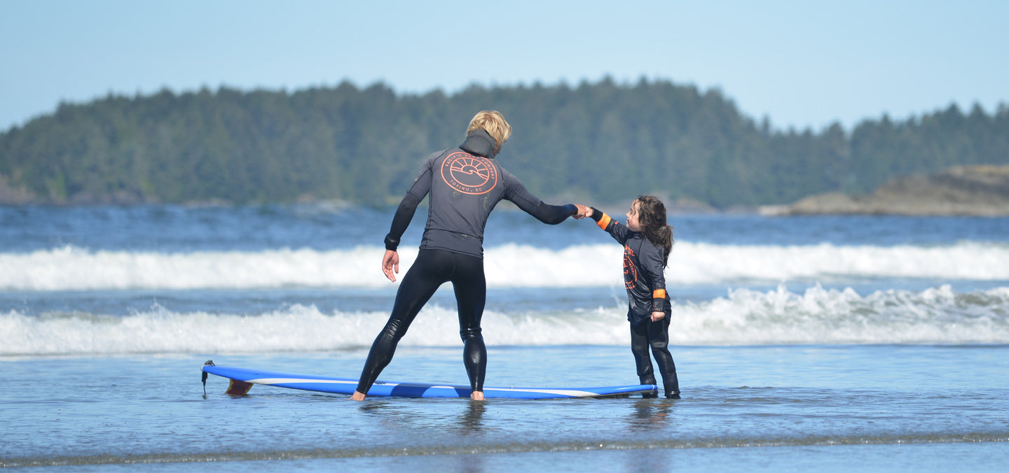 Family and adaptive surfing lessons in Tofino, BC