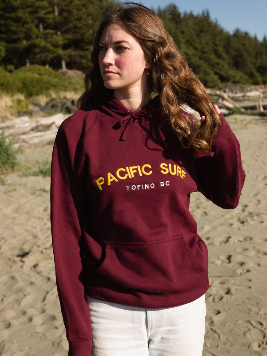 PACIFIC SURF Hoody / Burgundy