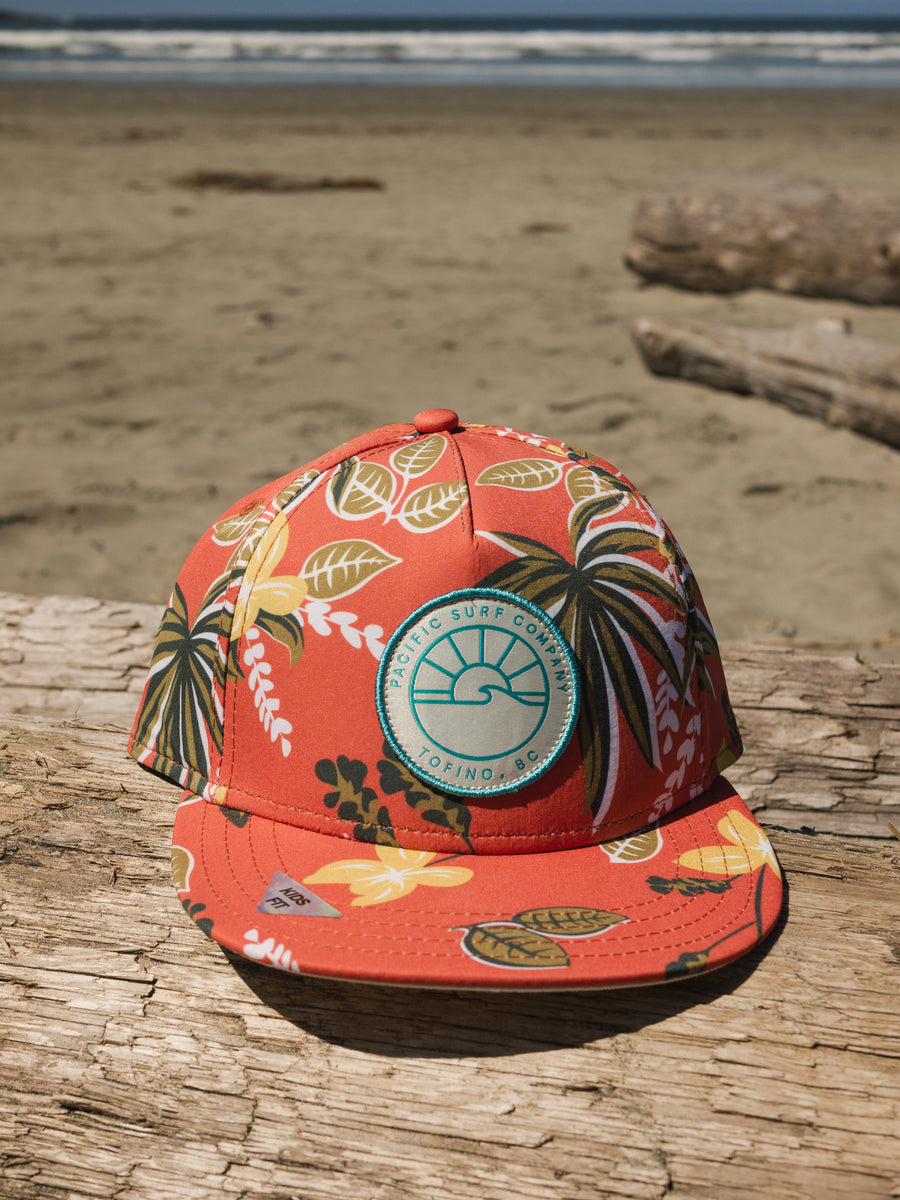 Youth Sun Patch Hat / Papaya Floral