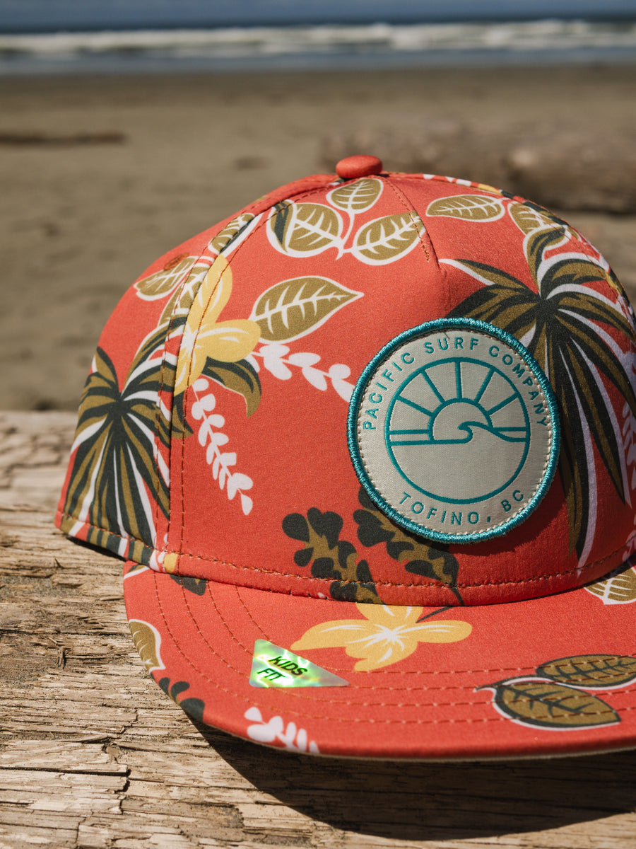 Youth Sun Patch Hat / Papaya Floral