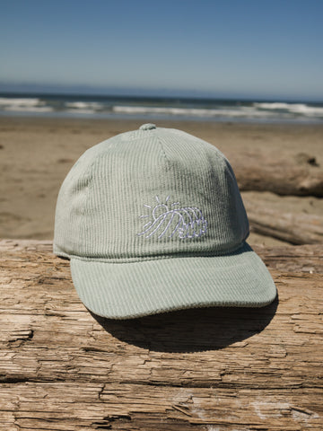 Sun-Wave Corduroy Hat / Agave Green
